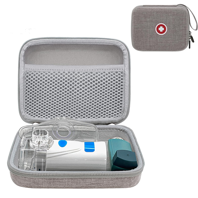 Klawdsky Carrying Case for Portable Nebulizer, Travel Medical Bag, Hard Emergency Medical Bag for Inhaler Spacer Case for Adults(Bag Only)
