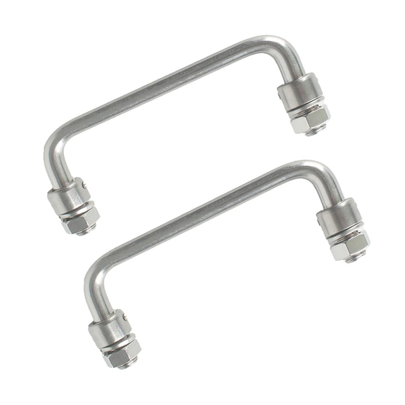 [Australia - AusPower] - 304 Stainless Steel Folding Handle 90 Degree Folding Pull Handle,Cabinet Handle Toolbox Handle,2 Pack (Hole Center 5.31in) Hole Center 5.31in 