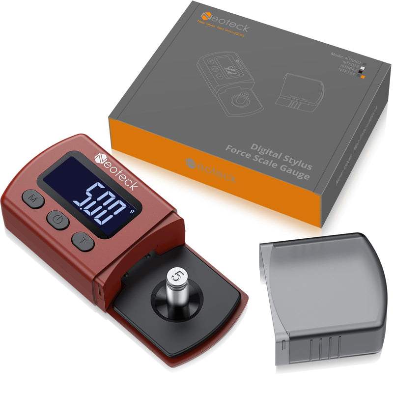 [Australia - AusPower] - Neoteck Digital Turntable Stylus Force Scale Gauge 0.01g/5.00g Black LCD Backlight for Tonearm Phono Cartridge-Red 