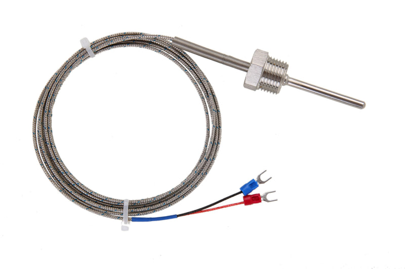[Australia - AusPower] - K Type Thermocouple - Temperature Sensor Probe for PID Temperature Controller Two Wire Stainless Steel NPT3/4" BSPT 1/2" inch Pipe Thread 0~500℃ with 2m Shield Wire 1/2 K Type 