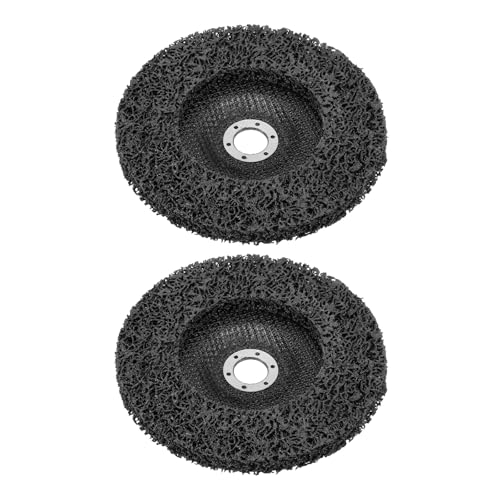 HARFINGTON 2pcs Strip Disc Stripping Wheels 7" x 7/8" Stripping Discs Wheel for Angle Grinder Clean and Remove Paint Coating Rust Welds Oxidation, Black 7inch 2