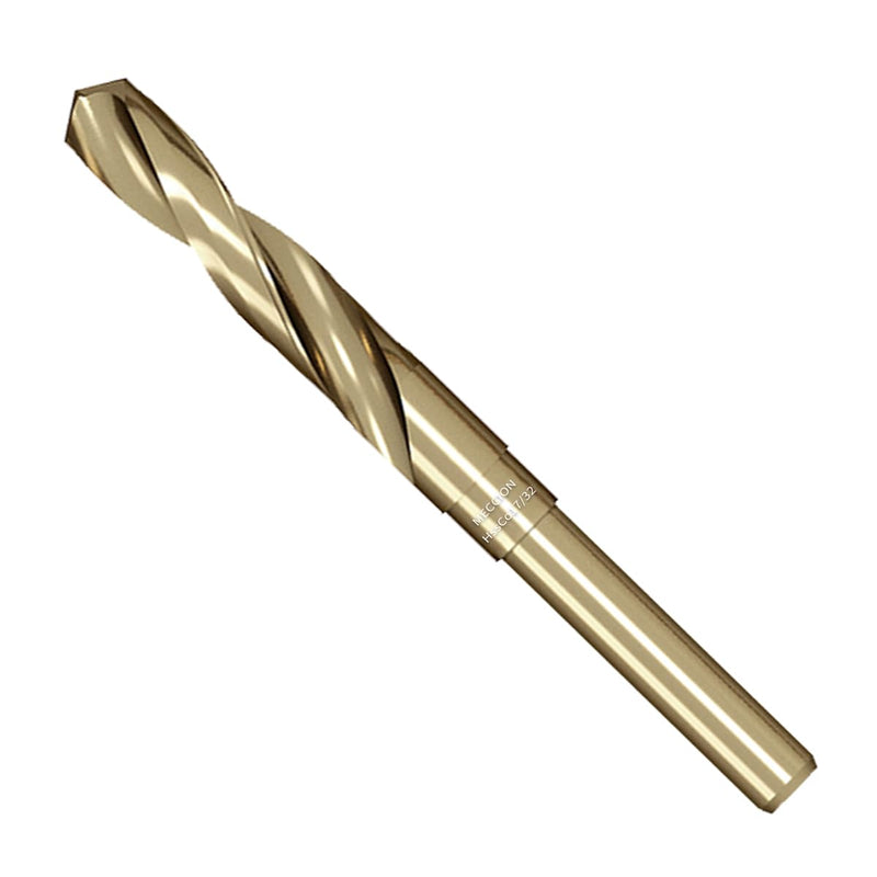 [Australia - AusPower] - Cobalt Drill Bit 17/32 Inch High Speed Steel M35 Reduced Shank Twist Drill Bit for Metal, Cast Iron, Stainless Steel, Alloy, Non-Ferrous Etc. 17/32" 