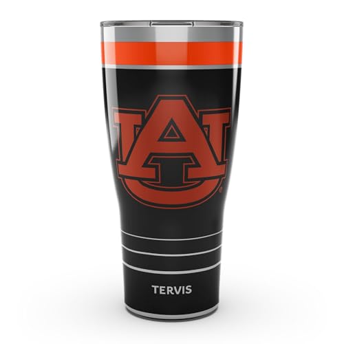 Tervis Traveler Auburn Tigers - Night Game Triple Insulated Tumbler Travel Cup Keeps Drinks Cold & Hot, 30oz, Stainless Steel