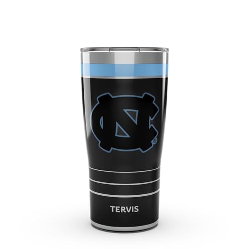 Tervis Traveler North Carolina Tar Heels - Night Game Triple Insulated Tumbler Travel Cup Keeps Drinks Cold & Hot, 20oz, Stainless Steel