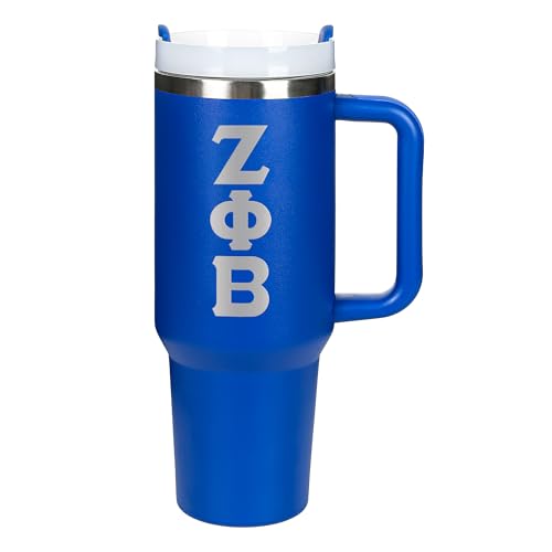 BBGreek Zeta Phi Beta Sorority Paraphernalia - 40 oz Tumbler 40 Ounces zeta-greek-letters