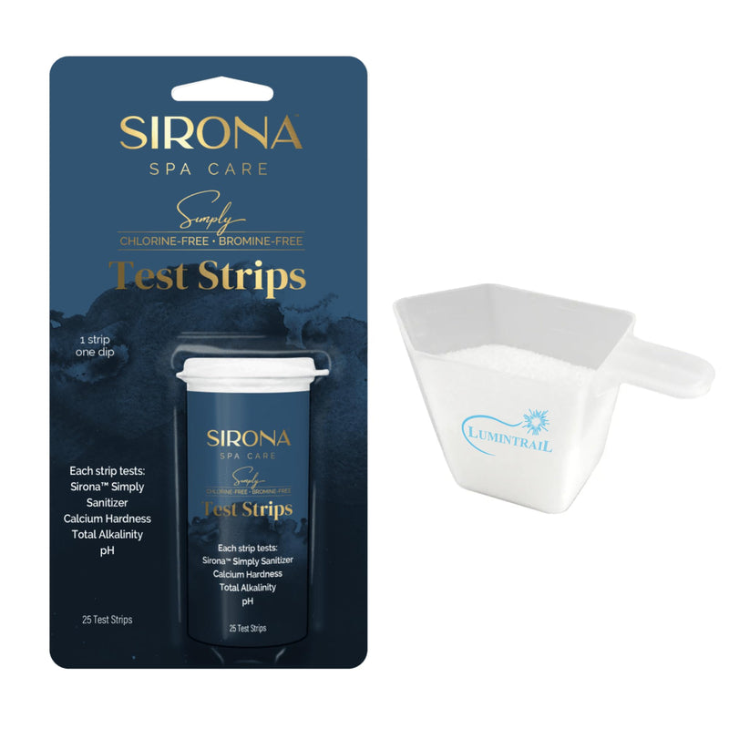 Sirona Spa Care Simply Test Strips: Biguanide (25ct.) with Measuring Cup - Easy Hot Tub and Pools Testing Kit