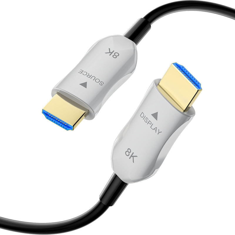 8K Fiber Optic HDMI 2.1 Cable 30ft/9m, Long Active HDMI Cable, High Speed Fiber HDMI Cord, 48Gbps, 8K@60Hz 4K@120Hz, Dynamic HDR, eARC, HDCP 2.2&2.3, 3D, for HDTV Monitor Game Laptop Home Theatre