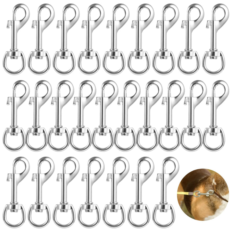 [Australia - AusPower] - 26 PCS Swivel Snap Hooks, 2.67 Inches Swivel Eye Bolt Snap Hook, Zinc Alloy Single Ended Trigger Bolt Hook, Scuba Diving Clips, Heavy Duty Snap Hooks for Flag Pole Rope Pet Leash Camera Strap 