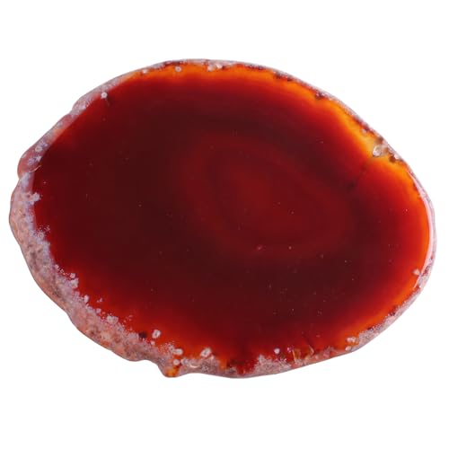 2Pcs Brown Agate Slice Coasters Geode Slab for Home Decor #5-brown