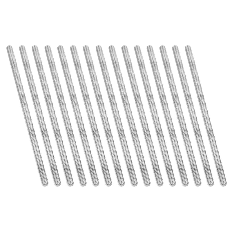 PATIKIL 5/16"-18 UNC 304 Stainless Steel Fully Threaded Rod, 15Pcs 5.9" Length Long Threaded Screw Right Hand Threads All Threaded Rod Studs for Anchoring Bolt, Clamps, Hangers and U-Bolts 5/16"-18 x 5.9"