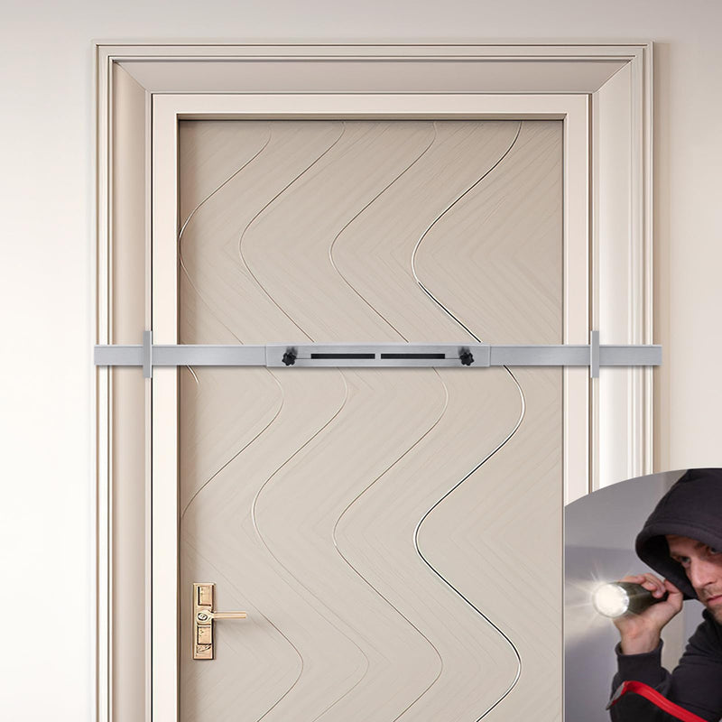 Door Security Door Bar (Stainless Steel - Heavy Duty) Use as Door Security Bar -Door Reinforcement Lock,Protect the Security of the Entire Door. Fits Doors 30"-39" - Safe Room Stainless Steel