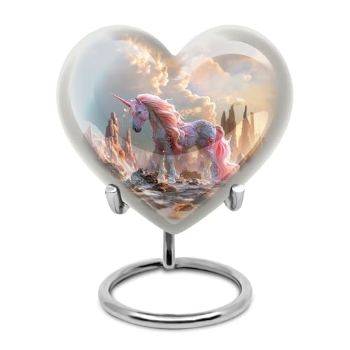 Pink Unicorn Cremation Urns for Human Ashes Adult Male & Female 3" Small 3 inch Keepsake 1PC