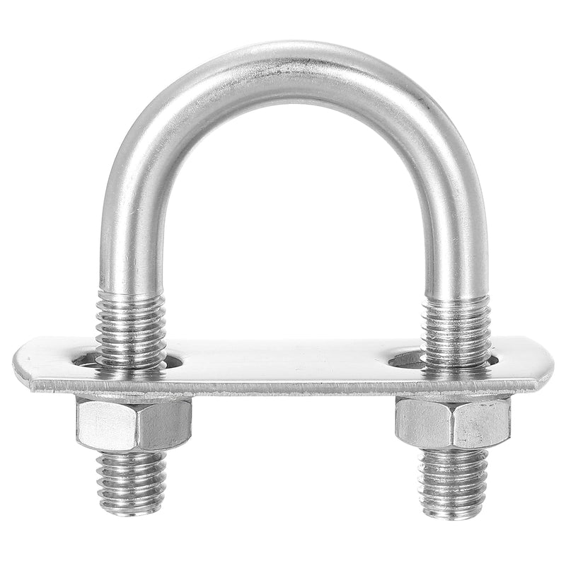 [Australia - AusPower] - uxcell Round U-Bolts, 8 Sets 36mm(1.42") Inner Width 60mm Length M8 304 Stainless Steel U Clamp Bolt with Nuts and Plates, for Boat Trailer M8 x 33mm Inner Width x 60mm Length 