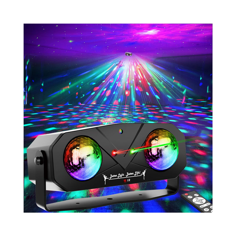 [Australia - AusPower] - Party Lights DJ Disco Light,Disco Ball Star Projector RGB LED Strobe Lights Stage Light Sound Activated Ocean Wave Effect for Parties Club Holiday Christmas Birthday Wedding Party Lights 