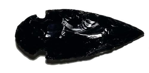 3.4"-4" Black Obsidian Arrowhead