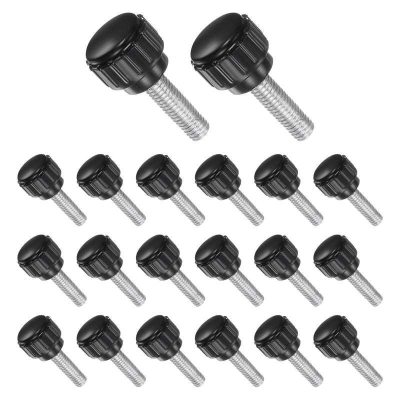 [Australia - AusPower] - Knurled Thumb Screws, M5 Thread 15mm Thread Length, Plastic Knobs Clamping Screws - (Applications: for Sawing Machines), 20-Pieces 
