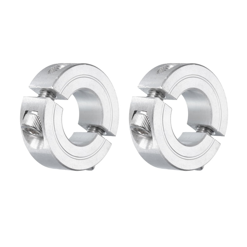 [Australia - AusPower] - uxcell 2Pcs Double Split Clamp-On Shaft Collar for 3/4" Shaft, Two-Piece Clamping Collar 1-1/2" OD, 1/2" Thickness, Aluminum Alloy Set Screw Split Collar Clamp 