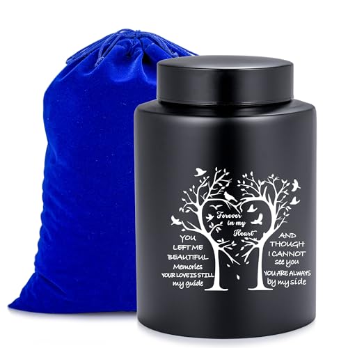 Gredstar Tree of Life Cremation Urn for Human Ashes, Heart Tree Design 140lbs Black-Heart Shaped Tree