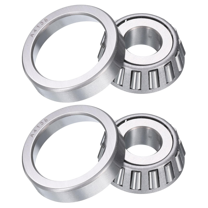 [Australia - AusPower] - uxcell 2pcs A4050/A4138 Tapered Roller Bearing Cone and Cup, 0.5" Bore x 1.3775" OD x 0.433" Thick, Chrome Steel Taper Bearing Set, ABEC-3 2 
