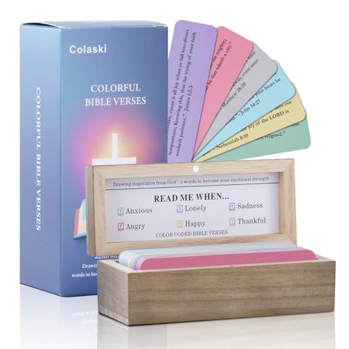 Bible Verse Cards Box Set, Upgrade Bible Verse Jar, Read Me When Bible Verses Box for Daily Encouragement, Prayer & Reflection, Christian Bible Gifts For Women and Men King James Version