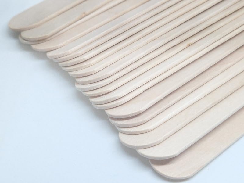 20 x Wooden Tongue Depressors - Smooth with Rounded Corners