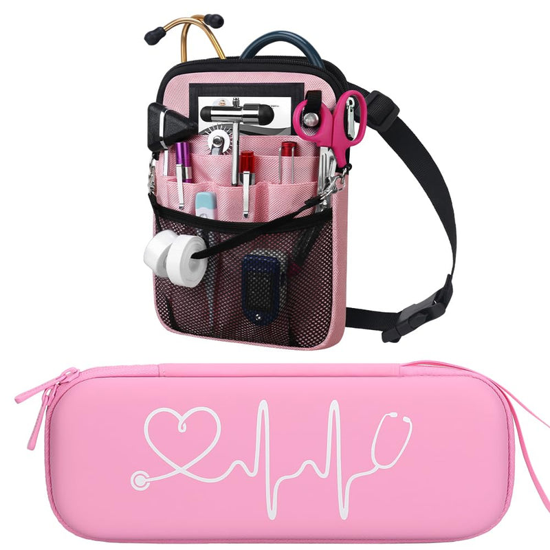 [Australia - AusPower] - BOVKE Stethoscope Case & Nurse Fanny Pack, Pink 