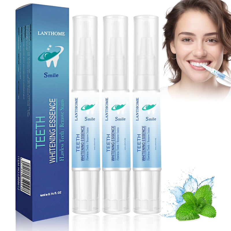 [Australia - AusPower] - Teeth Whitening Essence Pen - 3pcs, Reduces Yellowing & Cleans Teeth Stains for Family Travel 