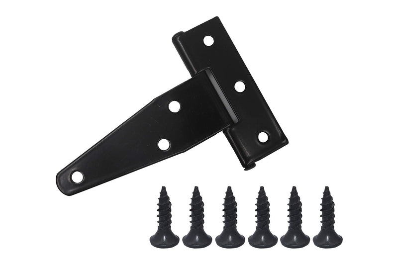 [Australia - AusPower] - 10pcs 2-inch Galvanized T-Shaped Hinge, Triangular Hinge, Triangular Hinge Slotted Bearing Door 2inch Black 