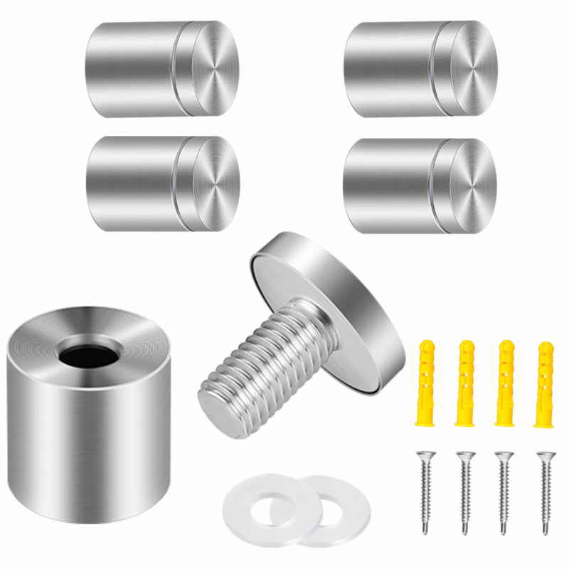 [Australia - AusPower] - Standoff Screws for Acrylic, Glass & White Board - Stainless Steel, 4 x 1 x 1 in 