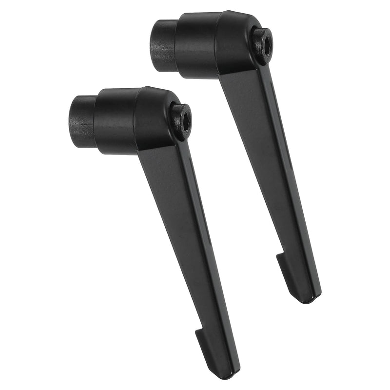 [Australia - AusPower] - uxcell 2Pcs M12 Adjustable Knobs Handle Female Thread Push Button Ratchet Quick Release Locking Rotating Bolt for Lathe Machinery, Black 