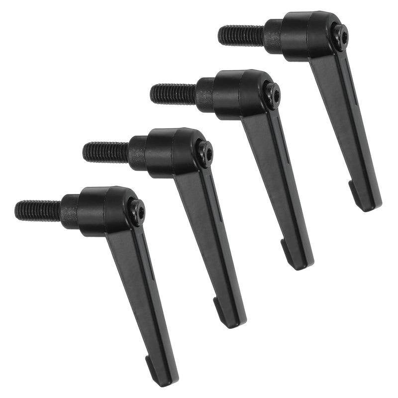 [Australia - AusPower] - uxcell 4Pcs M8 x 16mm Adjustable Knobs Handle Male Thread Push Button Ratchet Quick Release Locking Rotating Bolt for Lathe Machinery, Black 