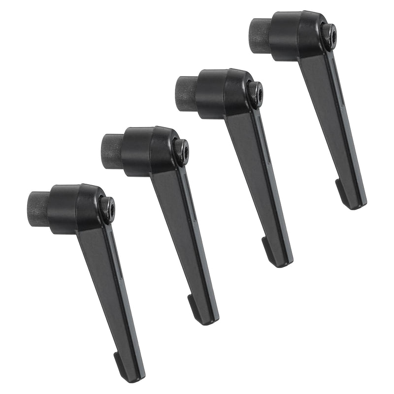 [Australia - AusPower] - uxcell 4Pcs M8 Adjustable Knobs Handle Female Thread Push Button Ratchet Quick Release Locking Rotating Bolt for Lathe Machinery, Black 