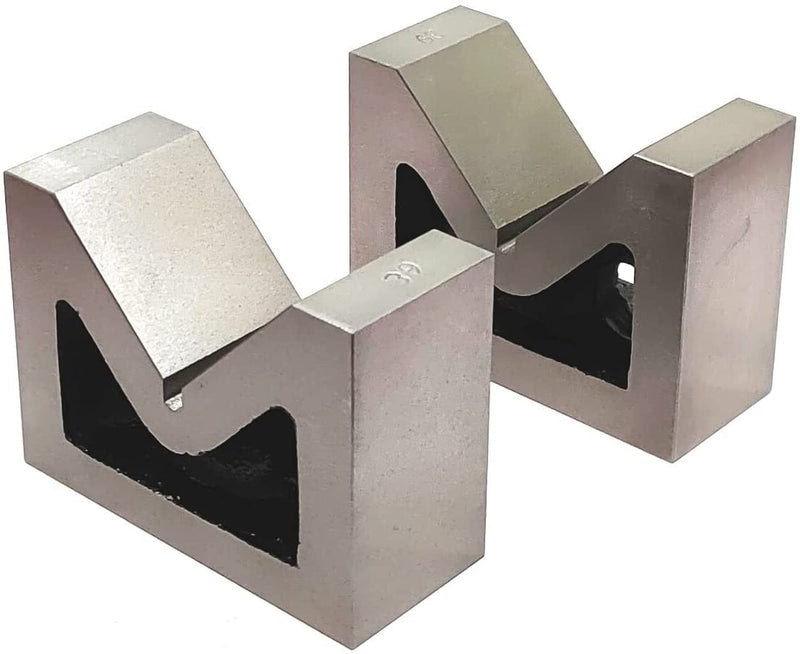 [Australia - AusPower] - Buyohlic Seasoned Caste Iron v Block Pair ((52 x 38 x 25 MM (2" Inch))) (52 x 38 x 25 MM (2" Inch)) 