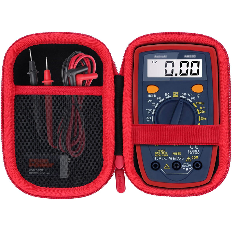 [Australia - AusPower] - Hard Case Compatible with AstroAI Multimeter Tester 2000 Counts Digital Multimeter DC AC Voltmeter Ohm Volt Amp Meter AM33D for AM33D Meter 