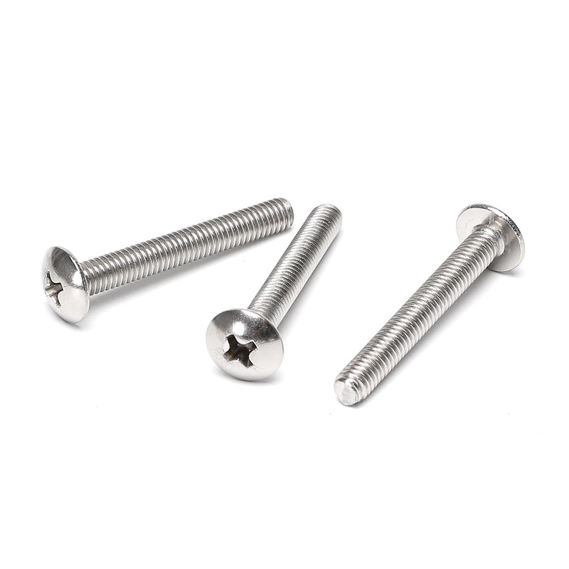 [Australia - AusPower] - 50Pcs M4 x 25mm Truss Head Machine Screws for Cabinet Drawer Knob Pull Handle, 304 Stainless Steel, Phillips Drive 50 
