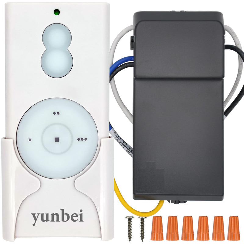 RCS213-A Universal Ceiling Fan Remote Control Kit Replacement for Hand-Held Remote Control System RCS223 RCS223L,w/Remote & Receiver for Most 3-Speed 120V AC Ceiling Fan TR110A RCS213 KUJCE10007 RCS213-A + AC8.3T Kit