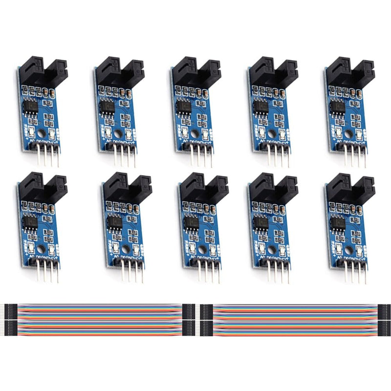 LM393 Speed Sensor Module IR Optocoupler 3.3V-5V Arduino Pack of 10 | Suitable for engine speed measurement, robots and electronic projects