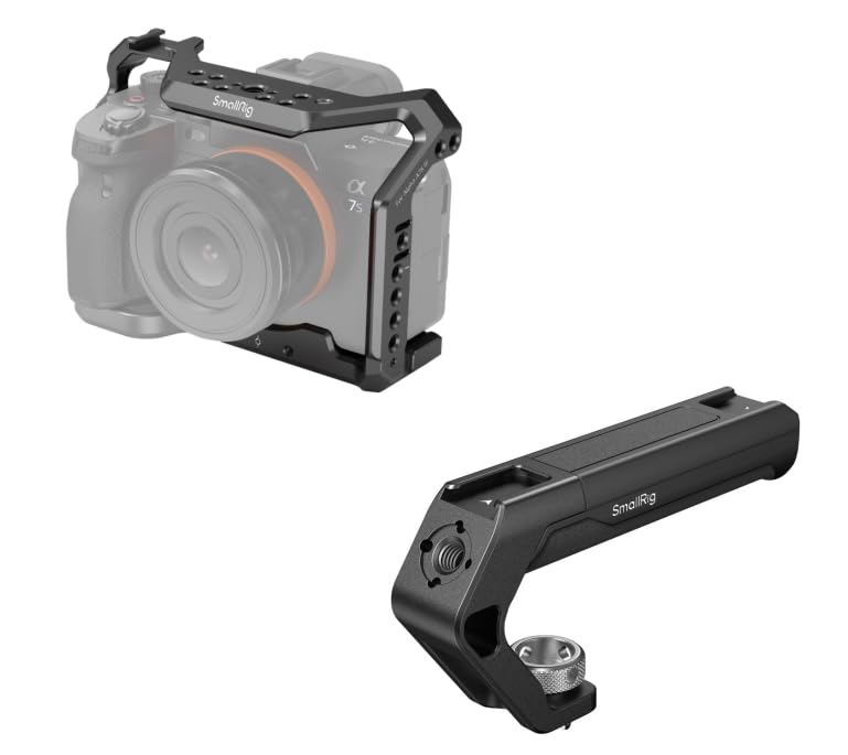 SMALLRIG Camera Cage Only for Sony Alpha 7S III / A7S III / A7SIII / A7S3 and Lightweight Top Handle with 3/8"-16 Locating Pins for ARRI