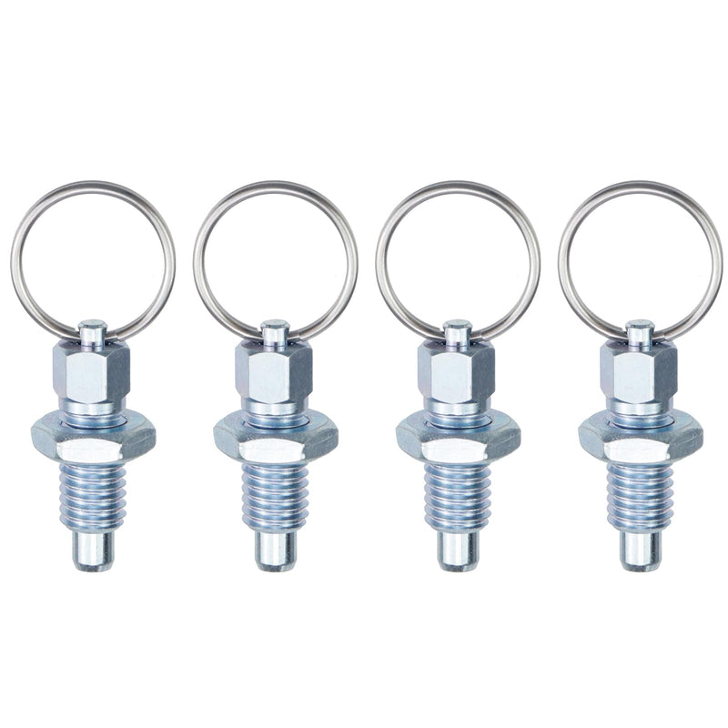 [Australia - AusPower] - 4Pcs Spring Plunger with Pull Ring Non-Locking Hand-Retractable Spring Plunger Small Indexing Pin with Pull Ring (M8-1.25-5) M8-1.25-5 4 
