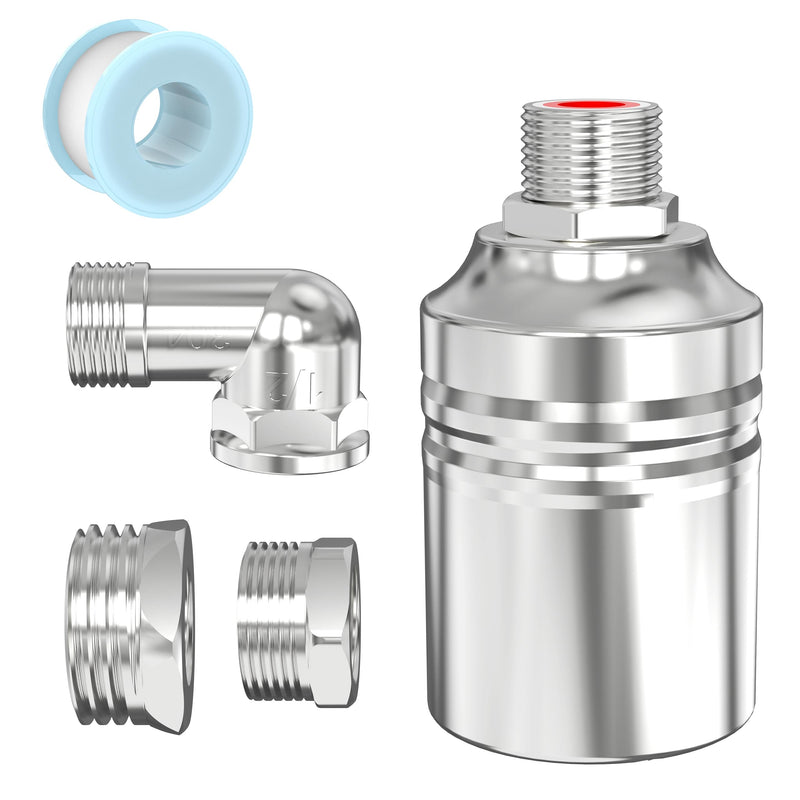 [Australia - AusPower] - 1/2" to 3/4" 1" Water Mini Float Valve,304 Stainless Steel Fully Automatic Level Controller Valve for Wate Tank, Livestock Troughs, Pool, Distiller 