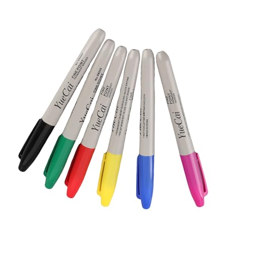 Acouto 6 Piece Set Piercing Skin Marker Pen Permanent Makeup Body Art Beauty Tool Skin Pens 6 Piece Set Skin Pen Sk The Can Tattoo Ink
