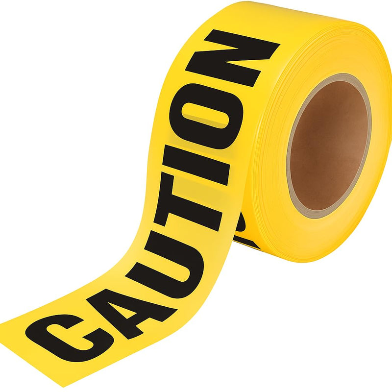 SINGHAL Yellow Caution Barricade Tape - 3 Inch x 1000 ft | High Visibility Safety Warning Tape for Construction Sites, Hazard Areas, Crime Scene & Outdoor Use