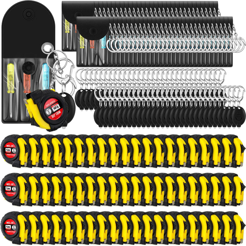 [Australia - AusPower] - 36 Pcs Mini Screwdriver Keychains Tape Measures Mini Tools Bulk for Adults Men Father Birthday Party Gifts 36 