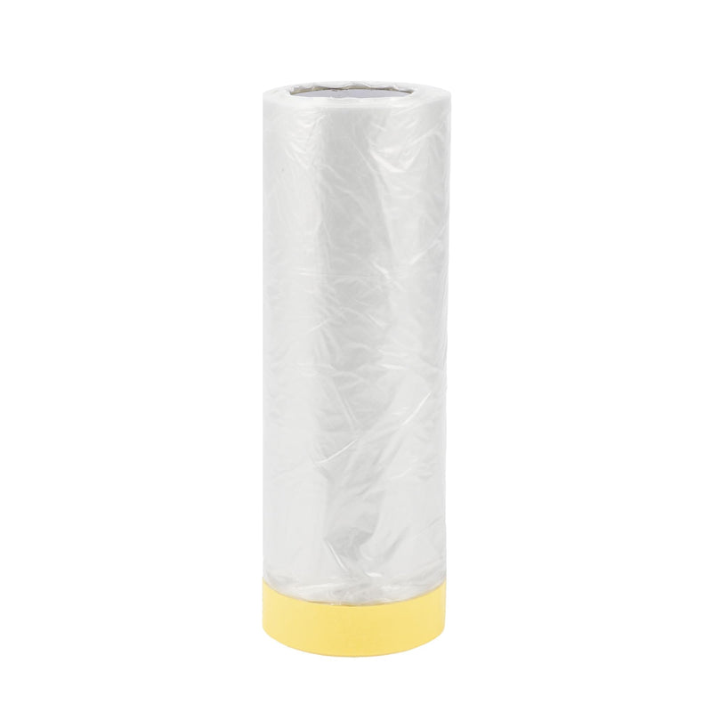 1 Pcs for Wall Covering Frames Cars Auto Body Paint Supplies Pre-Taped Masking Film Plastic Cover 1000x180cm / 32.81ftx70.87" Light Yellow White
