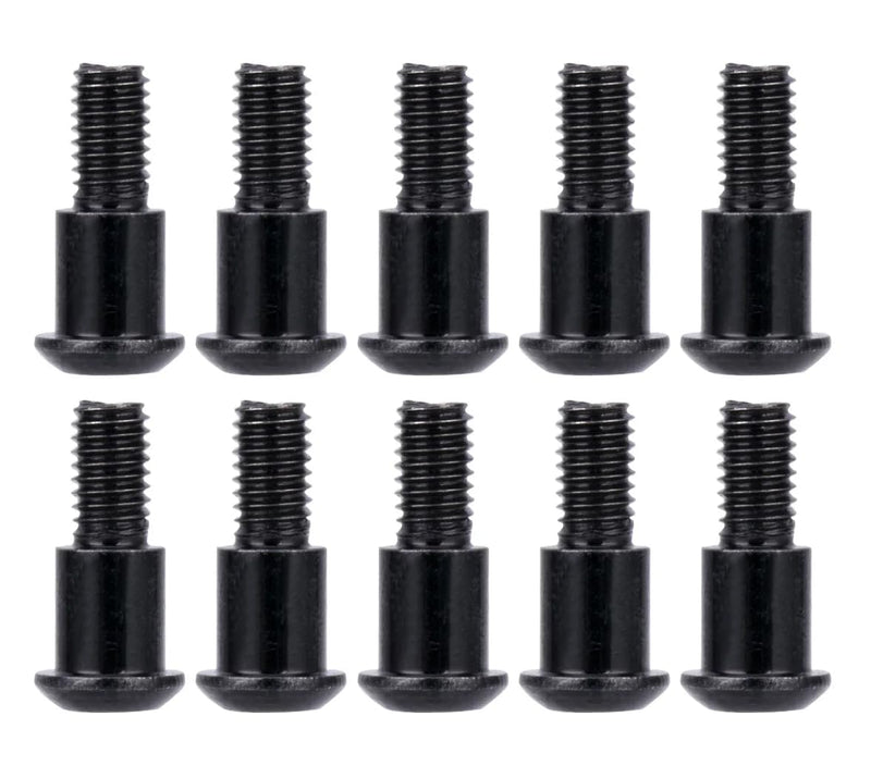 [Australia - AusPower] - 10Pcs M3x4x10mm Hex Buttonhead Incision Kingpin Shoulder Screws for Axial SCX10 AR44 AR45 Capra F9 Portal Axle Upgrade Parts(10PCS Black) 12pcs Black 
