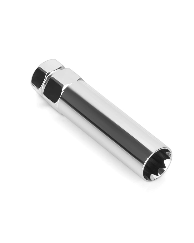 [Australia - AusPower] - 10 Spline Lug Nut Key Replacement for TA20-19/21 Fit Bimecc M12x1.5 M14x1.5 10 Spline Lug Nuts and Lug Bolts, 10 Point Lugnut Socket with 3/4"(19mm) and 13/16"(21mm) Hex, Replace TN20A22OP TB20A24 Silver 