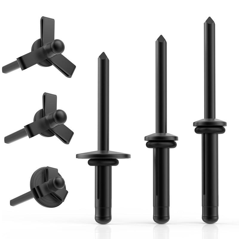 [Australia - AusPower] - 60Pcs Tri-Fold Rivets, Tri Grip Aluminum Pop Blind Rivets with Waterproof O Rings for Industries Automobiles Kayak Sailboat & Furniture 3 Sizes (3/16'' x 5/8'', 3/16'' x 4/5'', 3/16" x 1") 