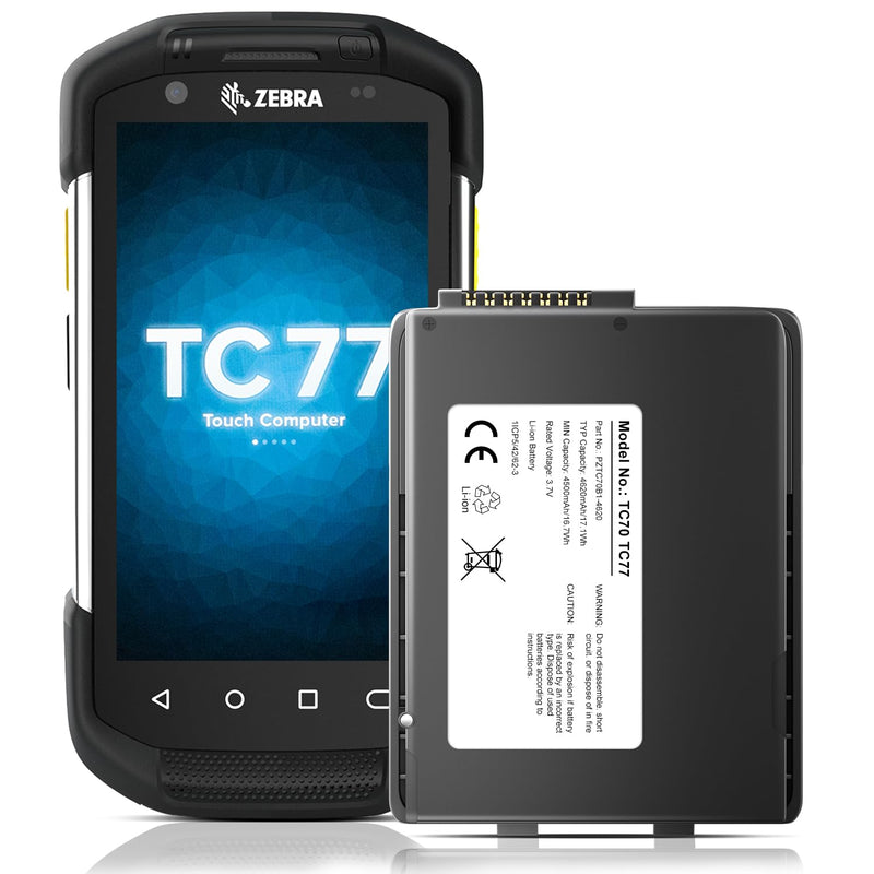 Replacement Battery for Zebra for Symbol TC77 TC70 TC75 TC72 TC70X TC75EK TC75AH TC75GK TC700H TC700K TC77HL TC75x TC720L TC75FK Handheld Barcode Scanner BTRY-TC7X-46MPP-01 / BT-000318