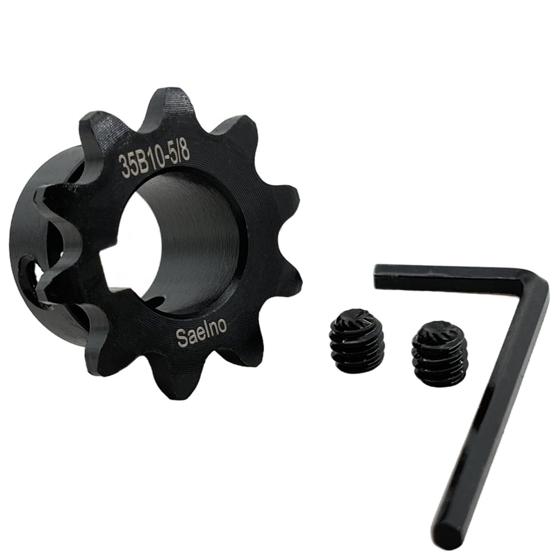 [Australia - AusPower] - #35 Roller Chain Sprocket Type B 5/8 inch Bore 10 Tooth, Hardened Antirust 1045 Steel Drive Sprockets 35B10-5/8 