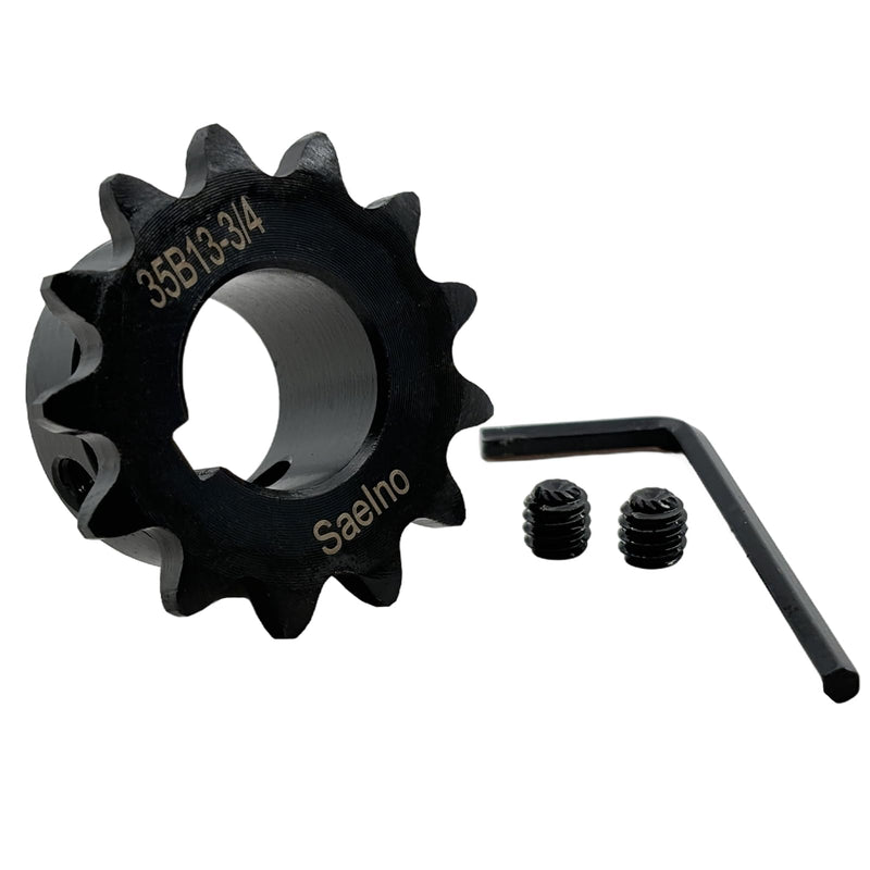 [Australia - AusPower] - #35 Roller Chain Sprocket Type B 3/4 inch Bore 13 Tooth, Hardened Antirust 1045 Steel Drive Sprockets 35B13-3/4 